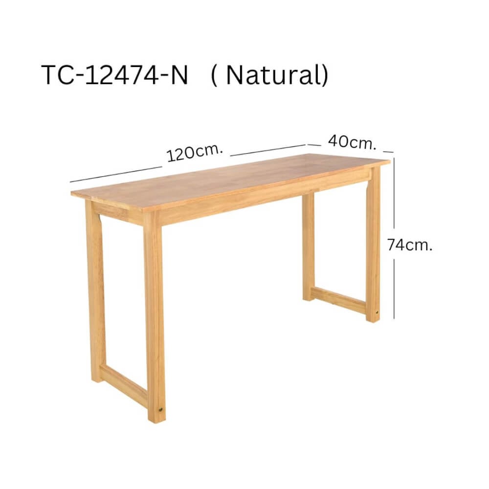 โต๊ะบาร์ไม้ยางพารา Evergreen Furniture TC 120x40x74ซม. สีน้ำตาลธรรมชาติ